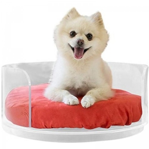Geniş açık akrilik köpek yatağı 