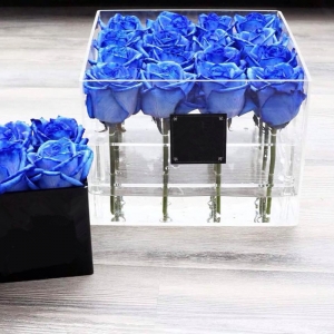 özelleştirilmiş akrilik hediye kutusu küp çiçek ekran kutusu 