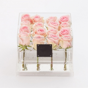 özelleştirilmiş akrilik hediye kutusu küp çiçek ekran kutusu 