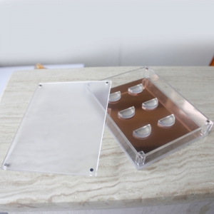 özel fabrika yapımı 6 çift akrilik sahte kirpik kutusu 