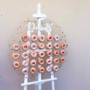 Yuvarlak Akrilik Donut Duvar Akrilik Donut Ekran Standı 