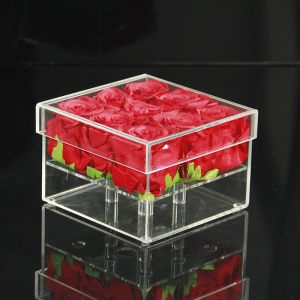 akrilik çiçek kutuları toptan delikli chealr çiçek ekran kutusu 