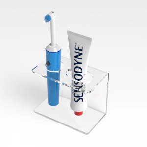 Özelleştirilmiş akrilik diş fırçası diş macunu tutucu banyo organizatör 