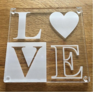 Toptan aşk mektubu temizle kişiselleştirilmiş akrilik kesim bardak 