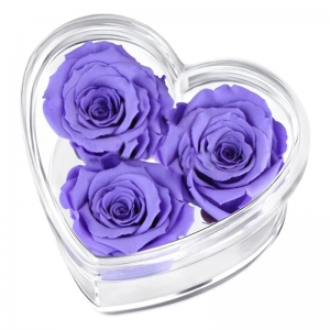 Lüks temiz kalpli akrilik gül çiçek kutusu Pleksiglas hediye kutusu şeklinde  