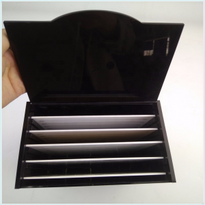 15 özel siyah akrilik fayans kirpik uzatma kutusu 