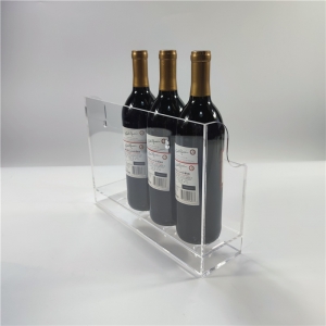 modern 4 şişe ve 4 bardak duvara monte akrilik şarap rafı 