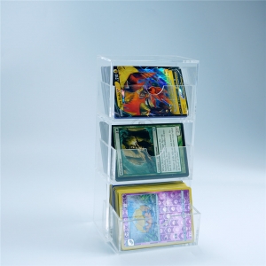 3 katlı akrilik sihirli toplama mtg proxy kartı depolama çekmeceleri 