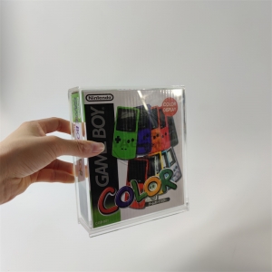 Toptan sürgülü kapaklı perspex akrilik gameboy renkli oyun kasası 
