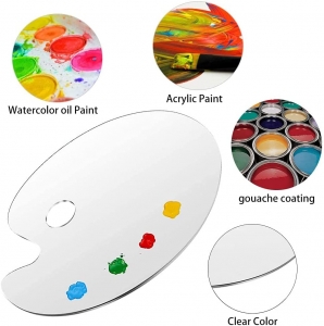 Küçük Akrilik Suluboya Sanatçı Boya Plastik Oval Renk Paleti 