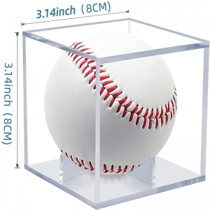 istifleme toptan küçük perspex akrilik beyzbol vitrinin kutusu
 