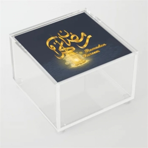 şeffaf grafik tasarım ramazan müslüman akrilik kapaklı kutular
 