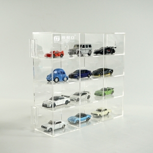 1:24 ölçekli döküm oyuncak model yarış arabaları için şeffaf akrilik vitrinin
 