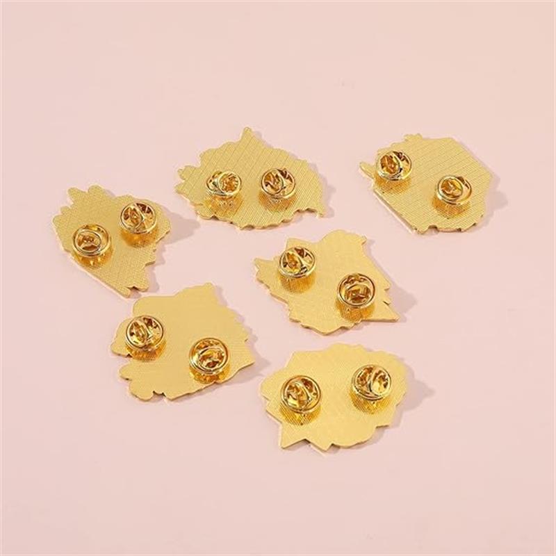 enamel anime keyring pin set