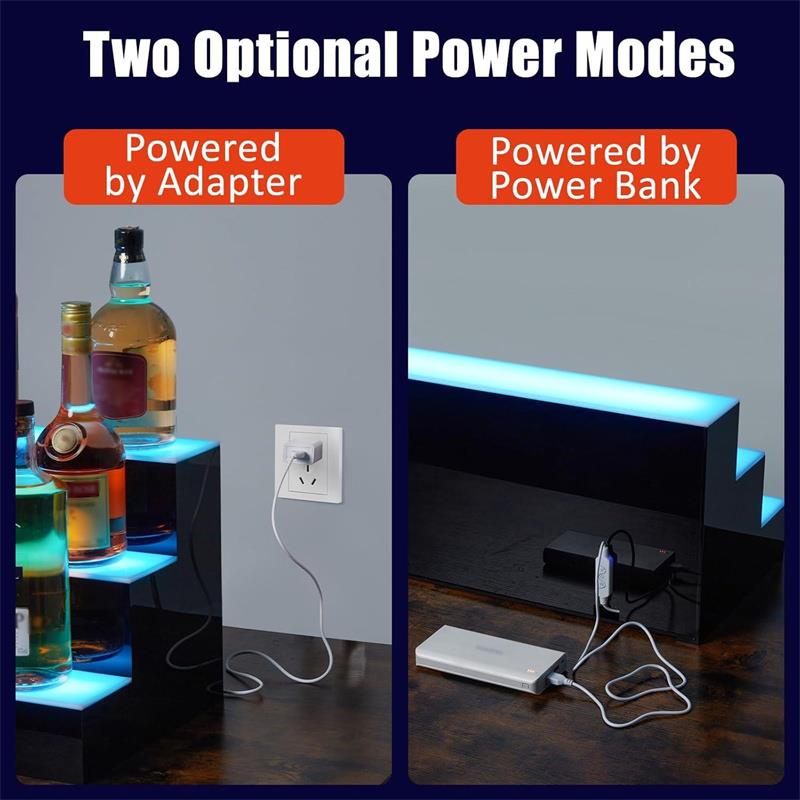 acrylic wine bottle holder with LED