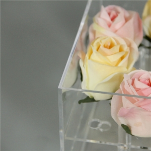 özel özelleştirilmiş net 16 gül akrilik çiçek kutusu 
