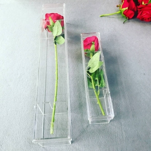 akrilik açık çiçek kutusu