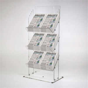 büyük akrilik gazete standı temizleyin 