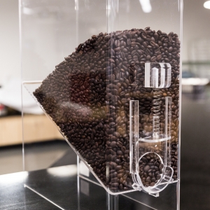 Toptan satış özelleştirilmiş akrilik kahve çekirdeği dağıtıcı 