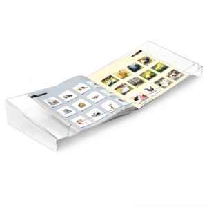 Toptan satış akrilik açık kitap tutucu perspex albüm ekran standı 