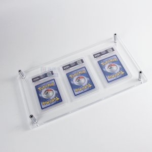 Duvara Monte Anti-UV Akrilik 3 PSA derecelendirilmiş kartlar standı 