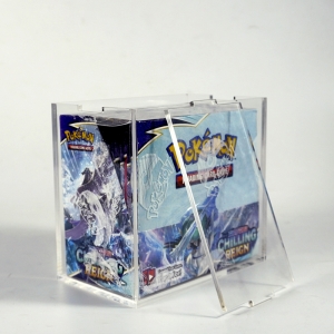 Çıkarılabilir kapak şeffaf perspex akrilik Pokemon güçlendirici kutusu 