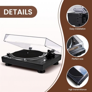 AT-LP60X için Şeffaf Akrilik Stereo Pikap Toz Kapağı 