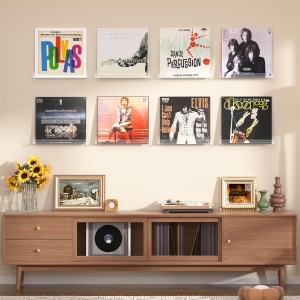 Vinil Plak Duvara Montaj Rafları 