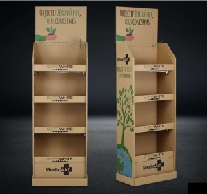karton vitrin rafı süpermarket sergileme rafı 