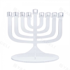 Toptan akrilik yahudi Menorah mumluk 