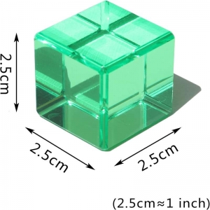 Kare 2.5 cm gökkuşağı yarı saydam lüks akrilik yapı taşları 