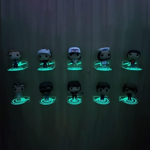 Funko Pop için Küçük Şeffaf Akrilik Yüzen Raflar