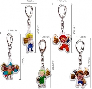 One Piece Luffy, Zoro, Sanji Metal Anahtarlık 