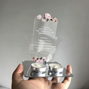 Akrilik İbranice Dua Bar Mitzvah Hatıra Şabat Mumluk 