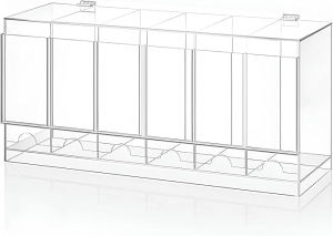 Kristal Berraklığında 6 Yuvalı Akrilik Koleksiyonluk Dağıtıcı 