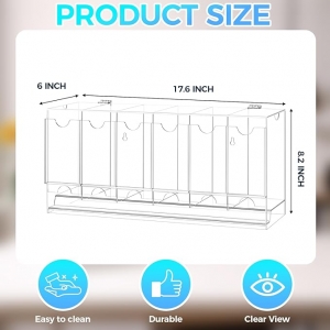 Kristal Berraklığında 6 Yuvalı Akrilik Koleksiyonluk Dağıtıcı 