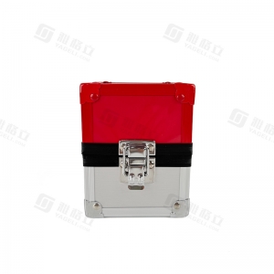 Güvenli Kilit Mandallı Kırmızı ve Gümüş Metal Güverte Kutusu 