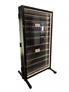 LED Aydınlatmalı Kilitlenebilir PSA Kart Sergileme Dolabı